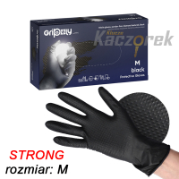 DK 101 - rękawice nitrylowe z gripem - czarne - M